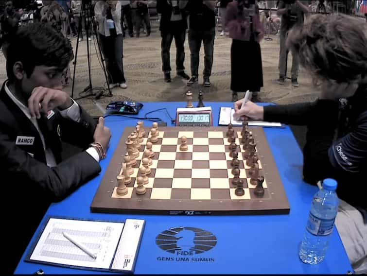 Chess World Cup Final 2023, Game 1: Praggnanandhaa-Magnus Carlsen